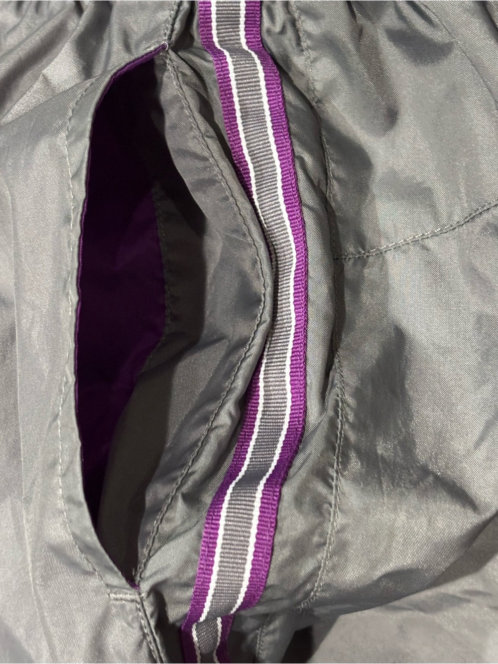 Rebbeca Malone Purple & Gray Women's XL Windbreaker Jkt/Pant Set Vintage Y2K BF - Picture 10 of 13